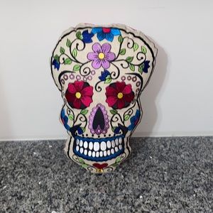 Sugar Skull Throw Pillow. LIKE NEW.